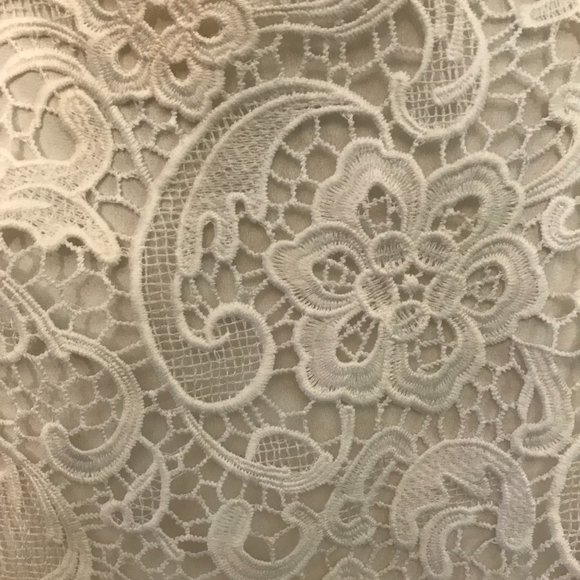 Forever 21 Cap Sleeve White Lace Top - S - Picture 2 of 4